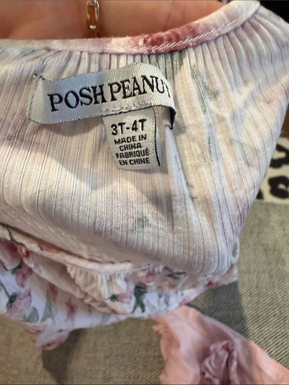 Posh Peanut-Floral Ribbed Tank & Pink Ruffle Shorts Set